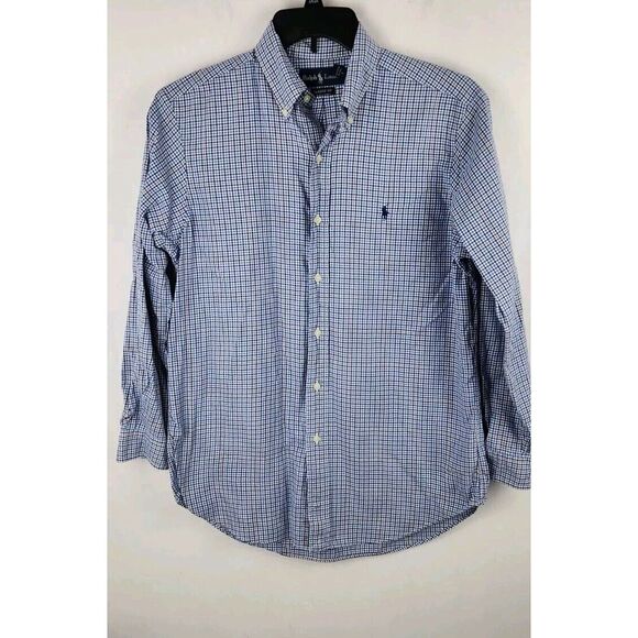 Ralph Lauren Classic Fit Long Sleeve Button Down Check Shirt Men's XL cotton Vintage Second Hand